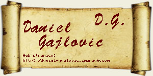 Daniel Gajlović vizit kartica